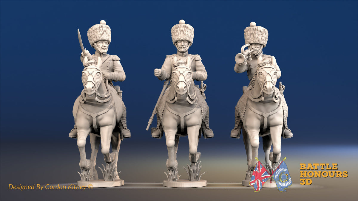 French Chasseur Cheval command campaign dress galloping alternate view