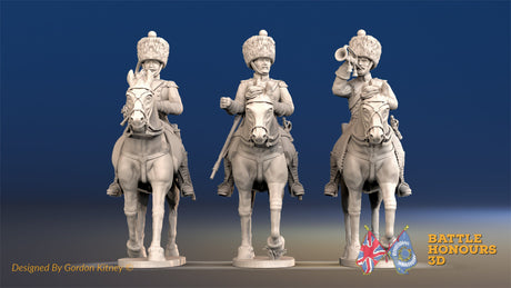 French Chasseur Cheval command campaign dress trotting alternate view