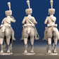 Napoleonic French Chasseurs à Cheval command full dress galloping set 1 rear view