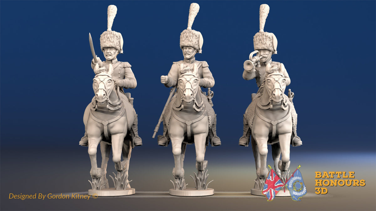 French Chasseur Cheval command full dress galloping set 1 alternate view