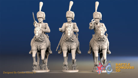 French Chasseur Cheval command full dress galloping set 1 alternate view