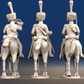 Napoleonic French Chasseurs à Cheval command full dress trotting set 1 rear view