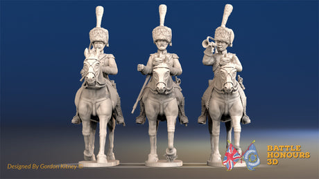French Chasseur Cheval command full dress trotting set 1 alternate view