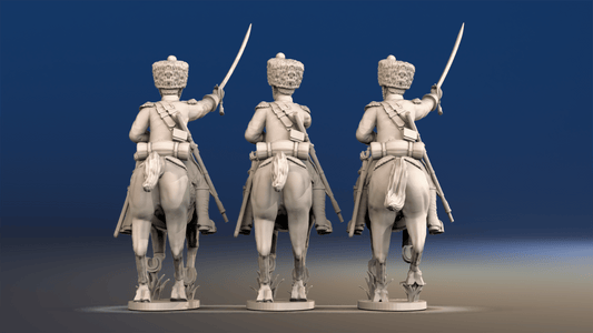 French Elite Chasseurs à Cheval campaign dress galloping set 2 rear view