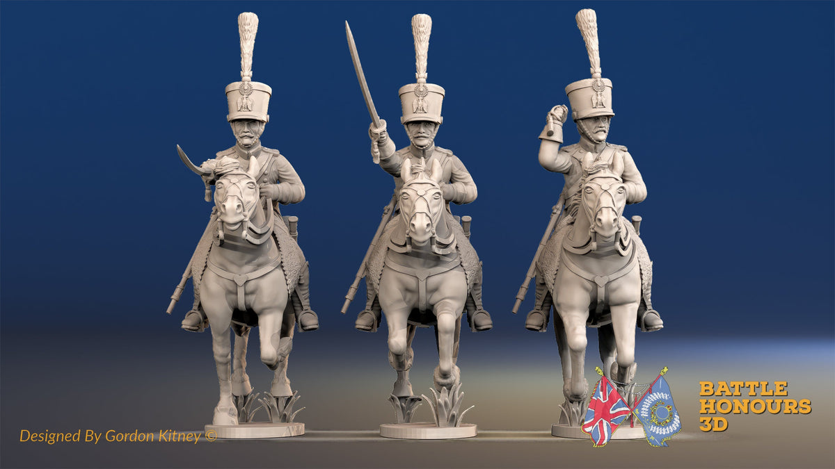 French Chasseur Cheval full dress galloping alternate view