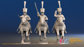 French Chasseur Cheval full dress galloping alternate view