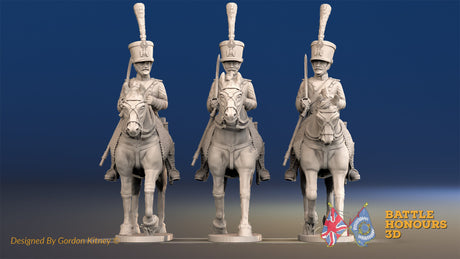French Chasseur Cheval full dress trotting alternate view