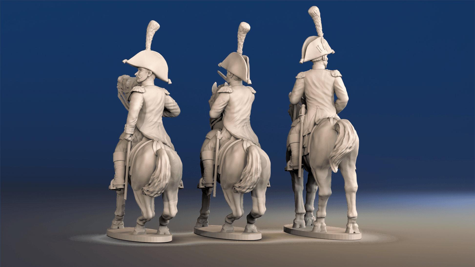 French mounted colonels bicorne set 2 rear view