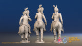 French Colonel Dragoon miniature figure rear view