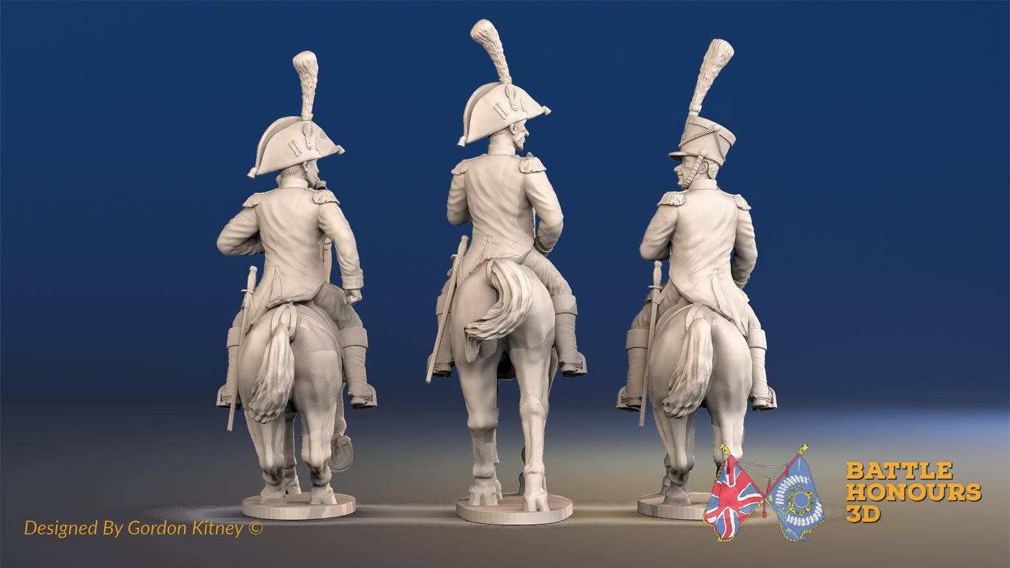 French Colonel Mixed miniature figure rear view