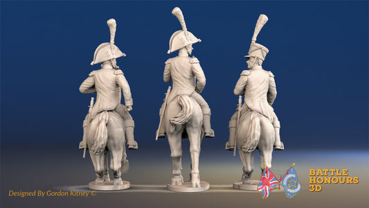 French Colonel Mixed miniature figure rear view