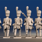 French dismounted elite dragoons advancing set 2 rear view