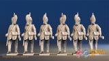 French dismounted Dragoon advancing set 1 rear view