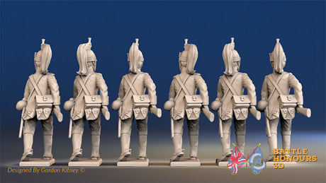 French dismounted Dragoon advancing set 1 rear view