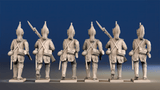 French dismounted dragoons advancing set 2 rear view
