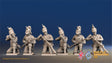 French dismounted dragoon cavalry loading and firing kneeling