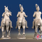 French Dragoon command galloping rear view