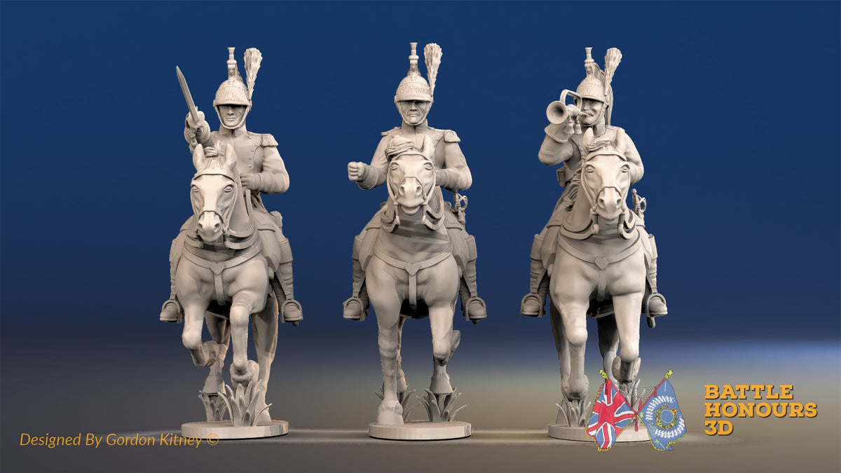 French Dragoon command galloping alternate view