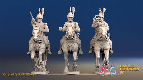French Dragoon command galloping alternate view