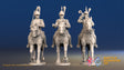 French Dragoon command trotting alternate view