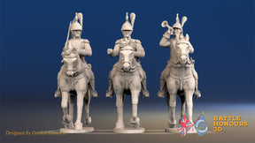 French Dragoon command trotting alternate view