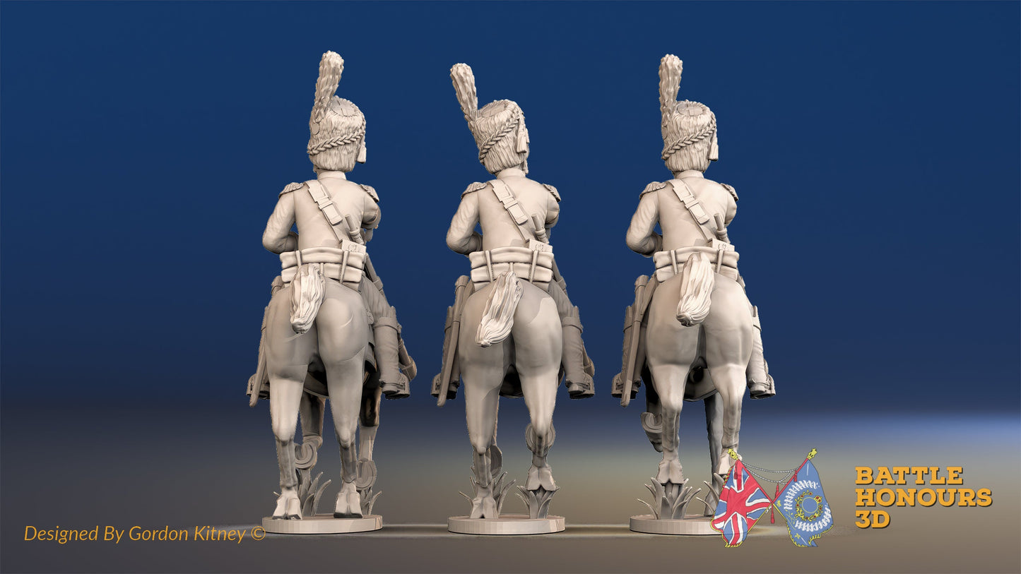 French Elite Company Dragoon Bearskin Galloping