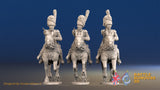 French Dragoon elite bearskin galloping alternate view