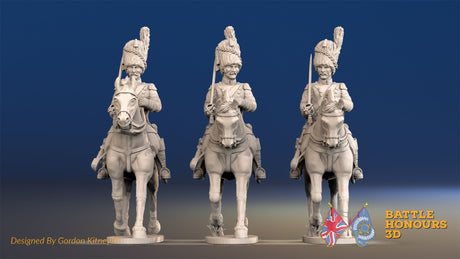 French Dragoon elite bearskin trotting alternate view