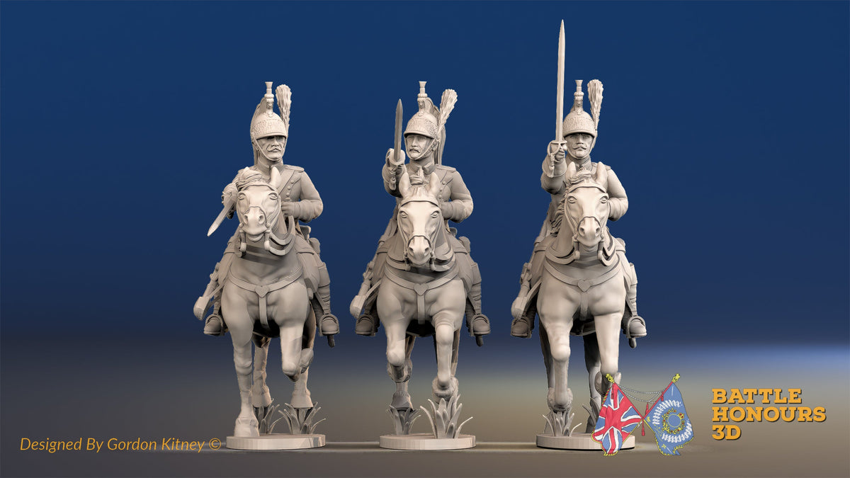 French Dragoon uncovered galloping set 3 alternate view