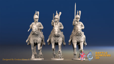 French Dragoon uncovered galloping set 3 alternate view