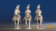 French Dragoon uncovered trotting alternate view