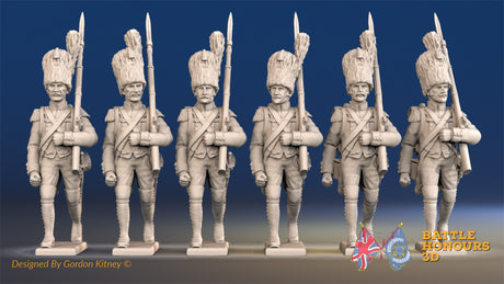 French elite foot Dragoon march attack bearskin gaiter