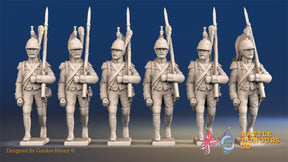 French elite foot Dragoon march attack helmet gaiter