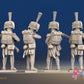 French elite Voltigeurs loading and firing rear view