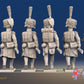 French elite Voltigeurs advancing greatcoat boots rear view
