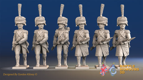French elite Voltigeurs advancing colpack greatcoat boots alternate view