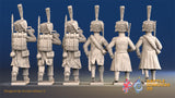 French elite Voltigeurs colpack mixed command rear view