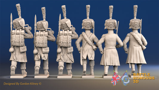 French elite Voltigeurs colpack mixed command rear view
