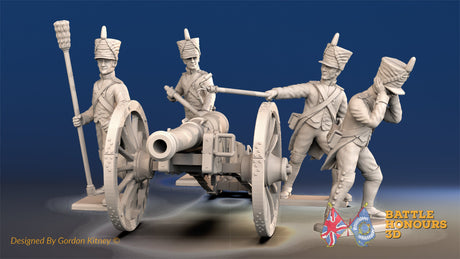 French foot artillery covered shako gaiter firing alternate view