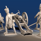 Napoleonic French Foot Artillery shako and gaiters firing crew rear view