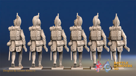 French foot Dragoon gaiter advancing set 1 rear view
