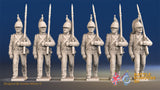 French foot Dragoon march attack helmet