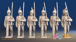 French foot Dragoon march attack helmet