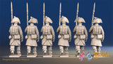 French Fusiliers bicorn greatcoat rear view