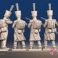 French Grenadier firing and loading shako greatcoat rear view