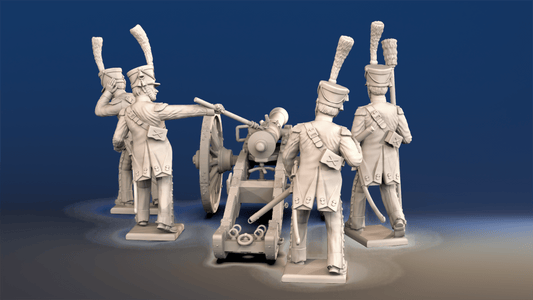 Napoleonic French Horse Artillery - Firing Crew, Shako