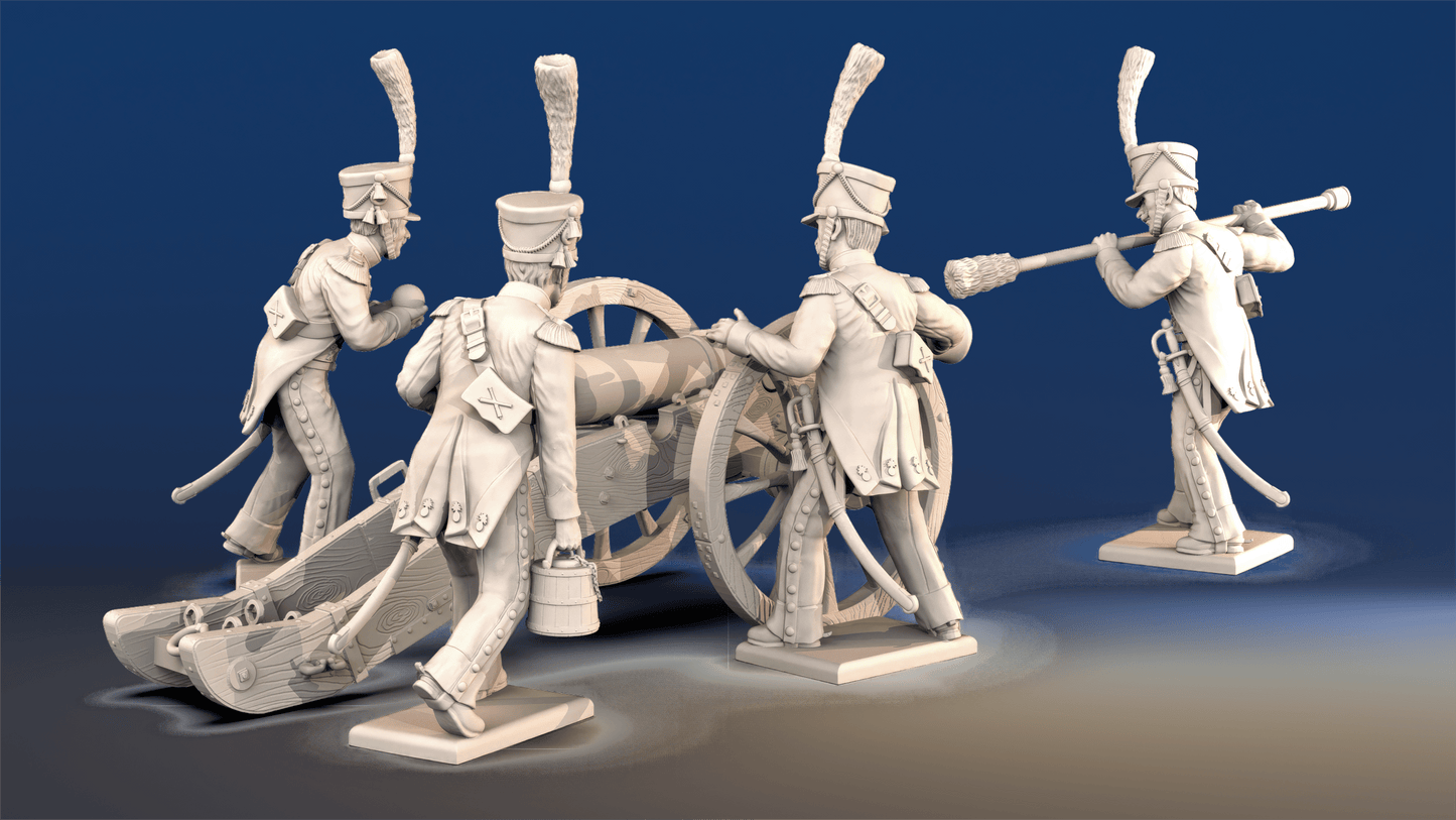 Napoleonic French Horse Artillery - Loading Crew, Shako