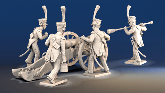 Napoleonic French Horse Artillery - Loading Crew, Shako
