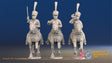 French Hussar command campaign dress shako galloping alternate view