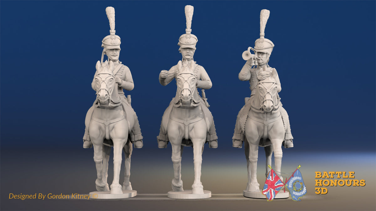 French Hussar command campaign dress shako trotting alternate view